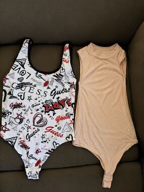 Bundle of 2 Women’s Bodysuits Size Medium – Guess + Be You